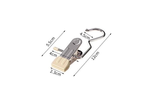 20-pack klädhängarklämma, metallkrok, 360° roterande krok, Mult