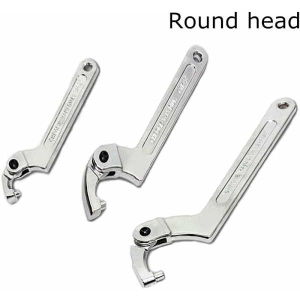 Chrome Vanadium Justerbar C-nøkkel 32-76mm - Rund Spiss