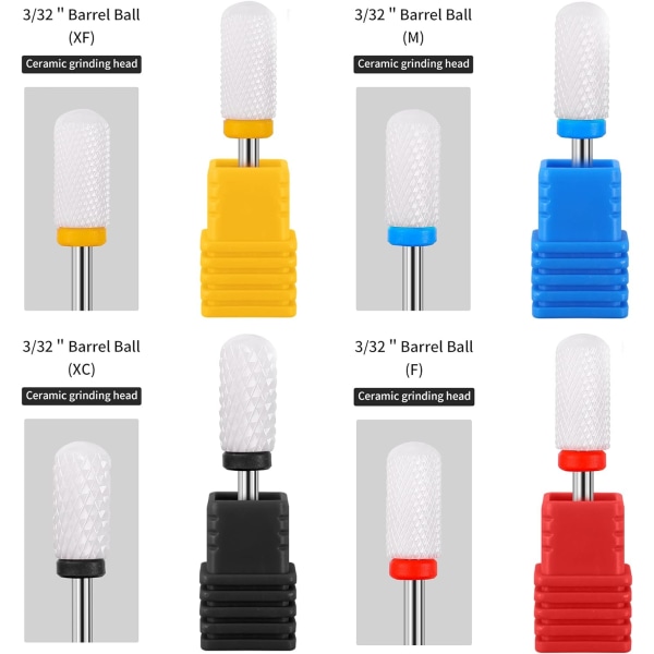 5 stk. Professionel Neglepleje Slibning Hoved (B) Keramisk Slibe Tip