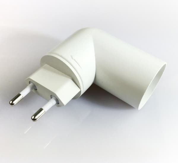 2 stk. E27 fatning med trådløs switch, E27 LED pærebase, plastik