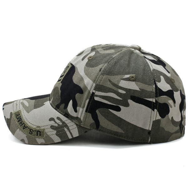 Kamuflasje baseballcaps, militær hær kamuflasje baseballcaps i bomull
