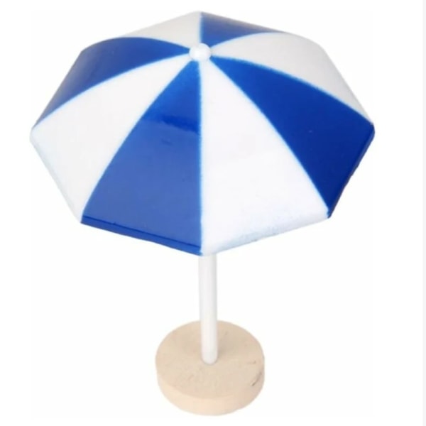 2stk Blå Mini Parasoll Swing Micro Landscape Beach Beach Accessories
