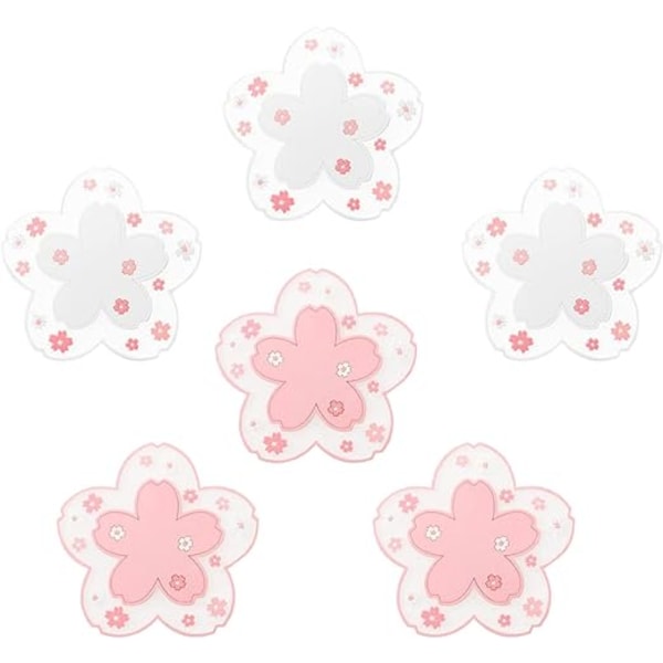 6 stk Cherry Blossom Coasters, 11,5 cm diameter, søte slitesterke Non-s