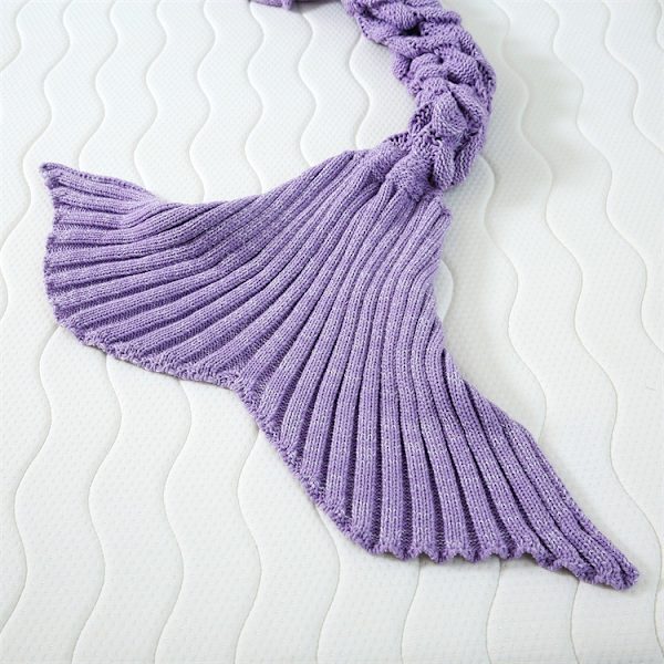 （Violetti，140*70cm）Mermaid-peitto - lämmin lahja olohuoneeseen, sohvalle 180