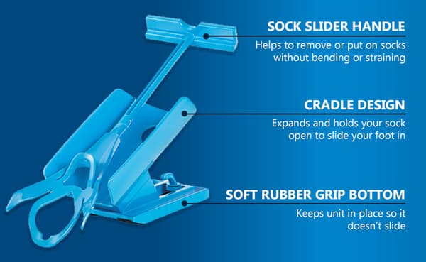 Sukat capalta Flowers Sock Slider Easy On Aid Helper light on eas