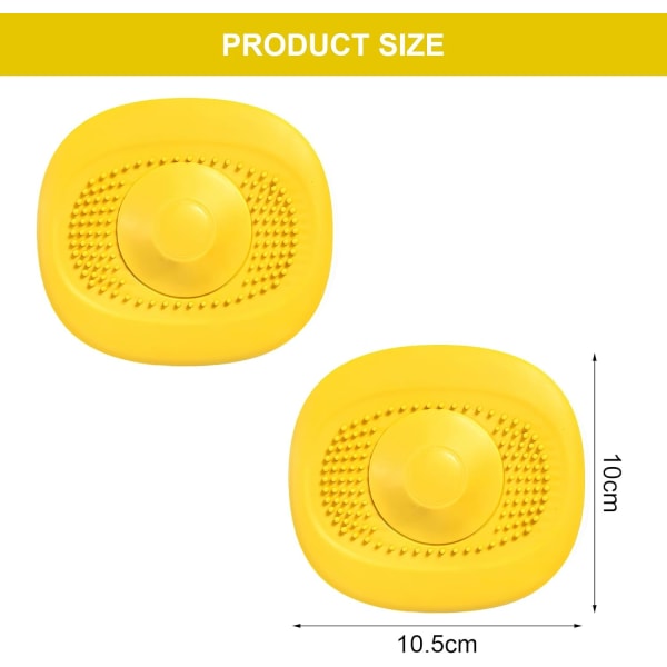 2-pack silikon diskpropp för kök, universell 2-i-1 duschdiskpropp, köksdiskpropp