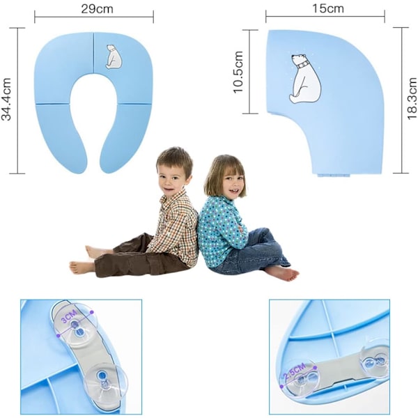 Baby Toiletsæde - Blå, Bærbart Rejse Toiletsæde, Baby Toil