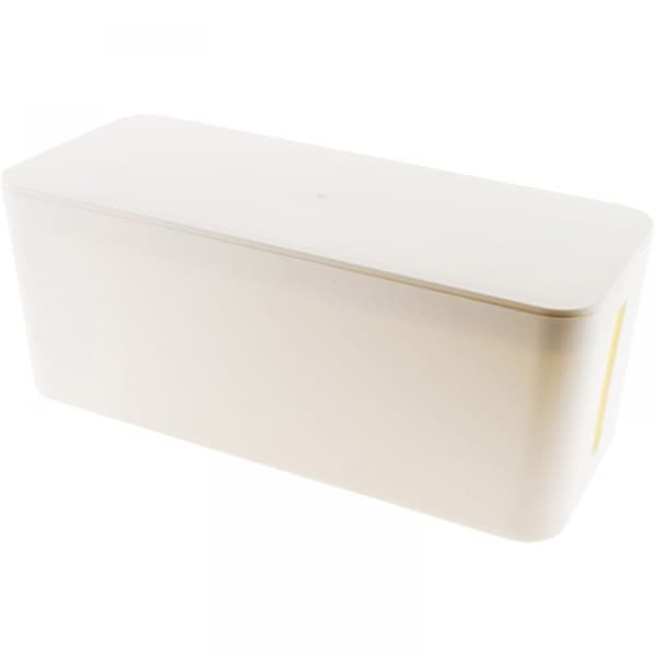1 stk (hvit) 32,1x12,7x13,6cm stikkontaktskap oppbevaringsboks strømledning C