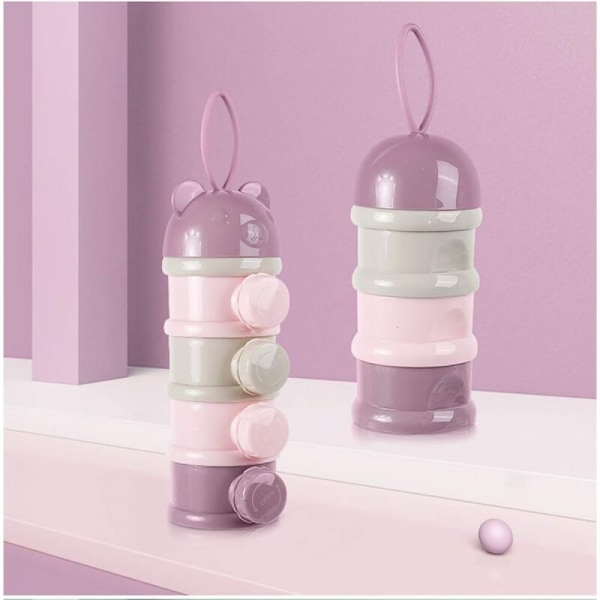 Portabel Mjölkpulverdispenser, 2 Stycken Mjölkpulverförvaringsbehållare, Sidöppning