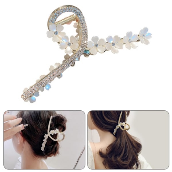 pure handmade pearl flower hairpin grab cut back hair