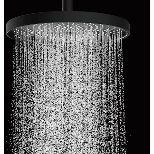 Premium 250 mm brusehoved - Hydromassage (Sort)