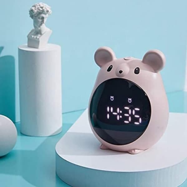 Barn Søvntrening LED Nattlys Temperaturdisplay Alarm