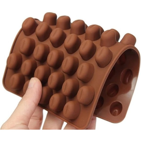 Kahvipapu- mold 55 reikää 3D silikonista tarttumaton kakku Fo