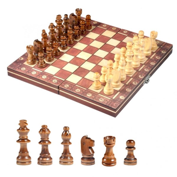 Håndlavet træ professionelt skak SENATOR 40x40 cm 2 spillere