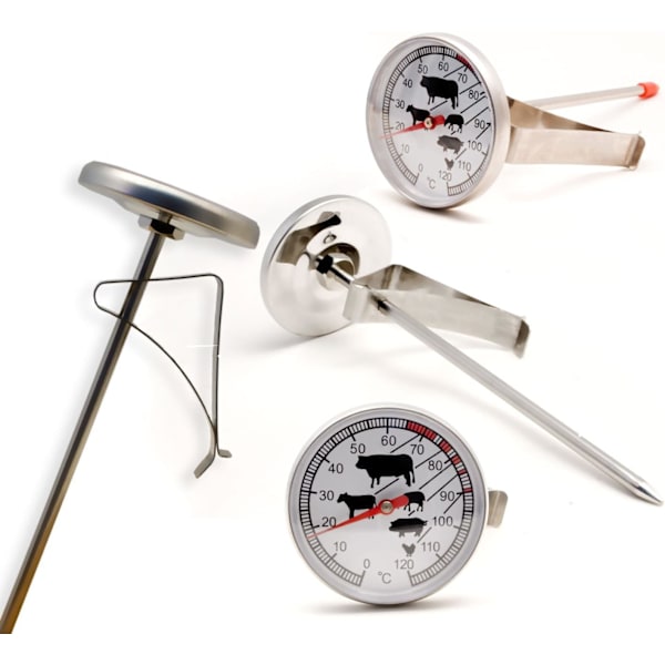 Varmebestandig analogt termometer for matlaging, steking, grilling