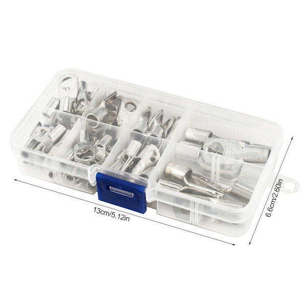 60PCS kobberrørterminaler sveisekabelterminaler crimpkontakter ki