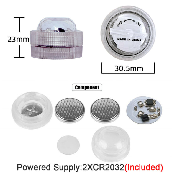 10 kpl Mini sukelluksen LED-valot, ALED LIGHT vedenalainen lamppu Wa