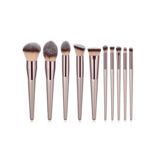 10 stk. Professionelle Makeupbørster, Makeupsæt - Rosé Pink guld