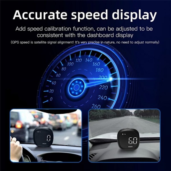 M30 Universal HUD GPS Nopeusmittari Kello Auton Elektroninen Kompassi Gr