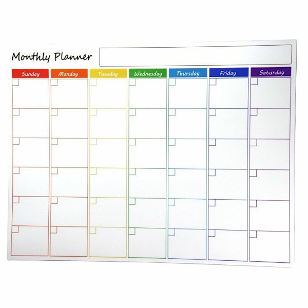 Månedlig planlegger - A4 ukentlig planlegger, månedlig planleggeragenda - Mon
