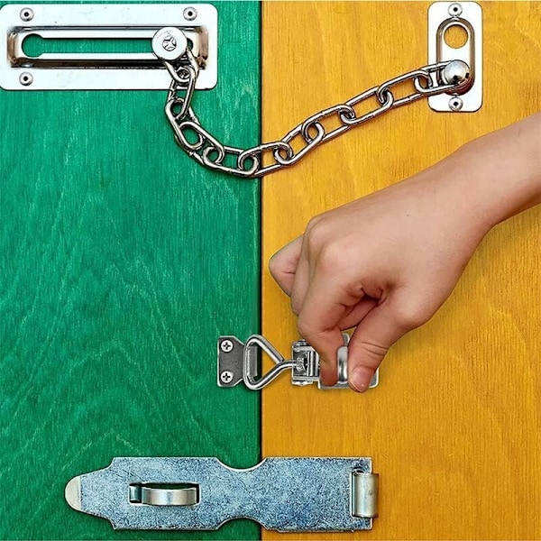 Metalljärnsgångjärnslås, 2 stycken, metallgångjärnslås, hävstängning,