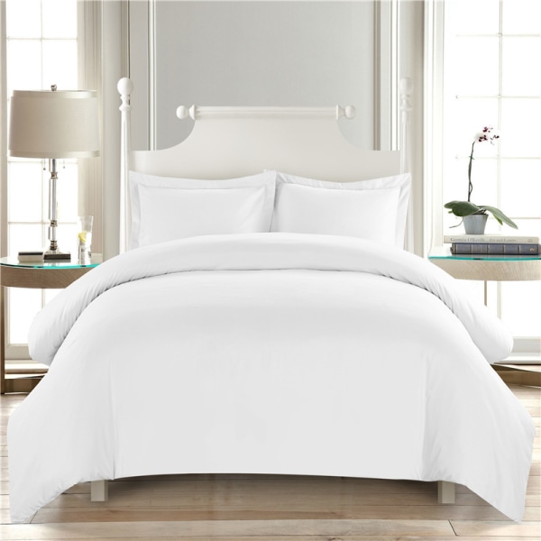 White Duvet Cover 220x240 cm with 2 Pillowcases 50x75 cm - Beddin