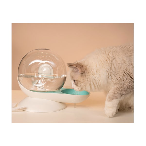 1 stk. Blå Automatisk Vanddispenser til Hunde og Katte, Snegleform, Gr