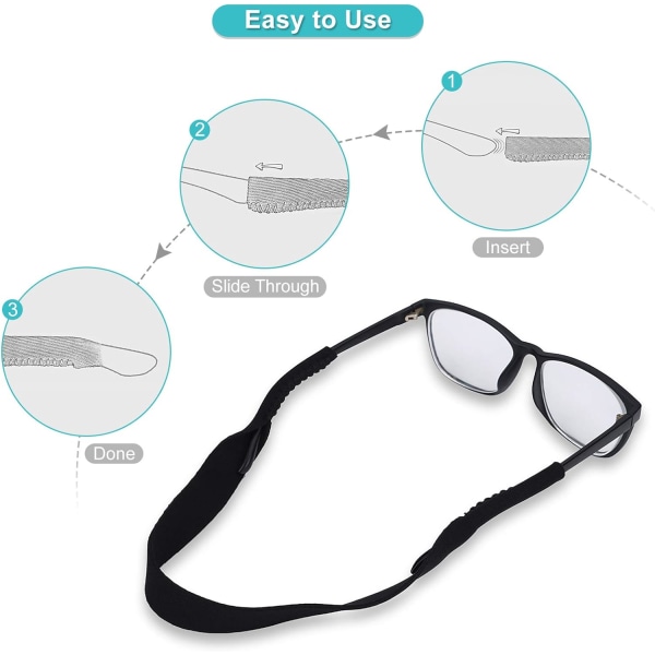 5 st Elastiska sportglasögon med rephandtag för sportögon