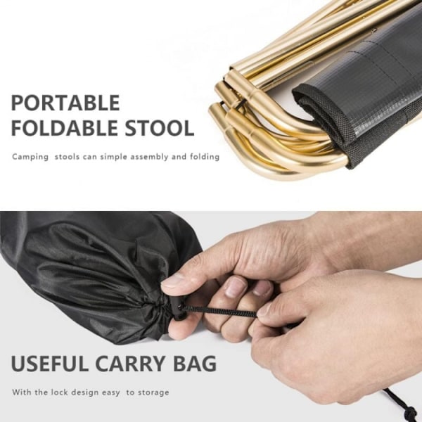 1pc Fällbar Campingpall, Bärbar Utomhus Fällbar Pall för B