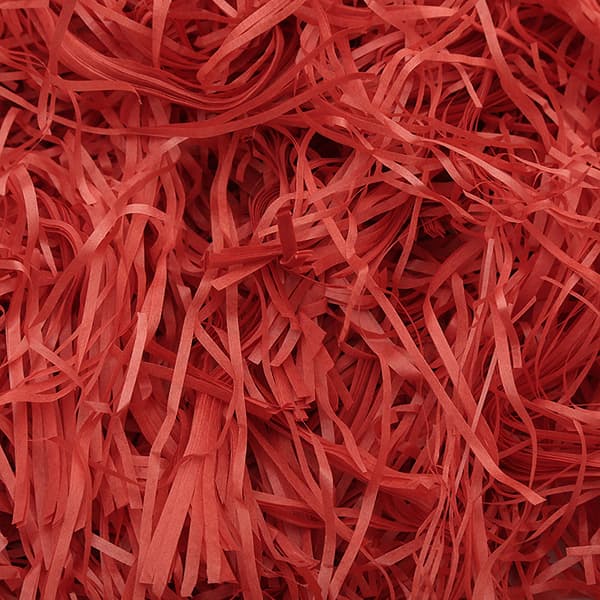 Rött - Strimlad papper, påskgräs, presentfyllnadspapper, 200g strimlat