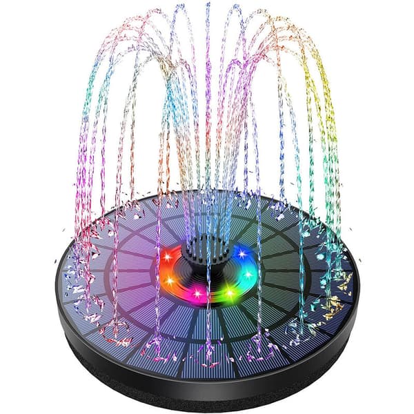 Utomhus LED solfontän, 3W damm flytande pump med batteri, C