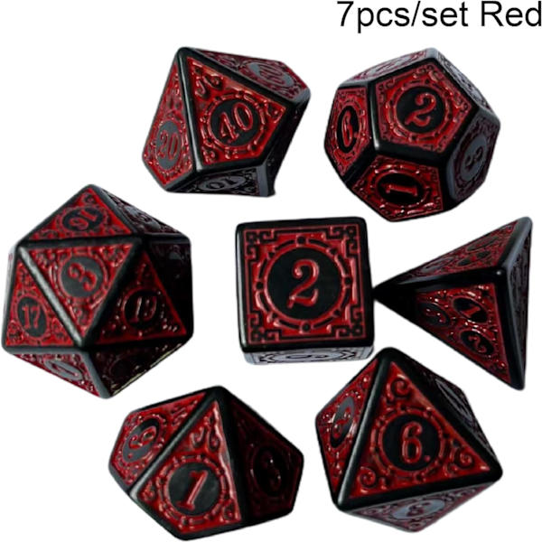 7 stk. polyhedral terningespil, dobbelt-farvet polyhedral terningesæt,