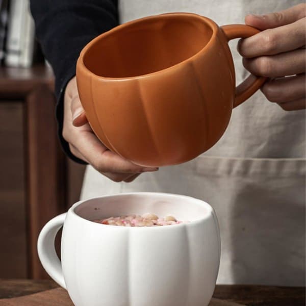 Orange Pumpkin Cup Keramisk Kaffe Krus Halloween Kaffe Krus Tema