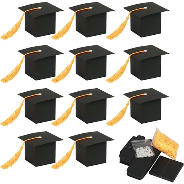 30 stk. Graduerings slikæske Kraft gaveæske i gradueringshat form