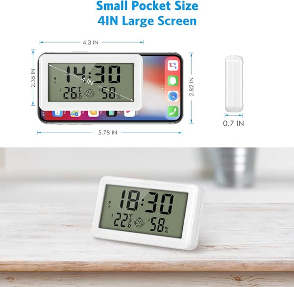 Inomhus termometer, digital termometer hygrometer, digital termometer