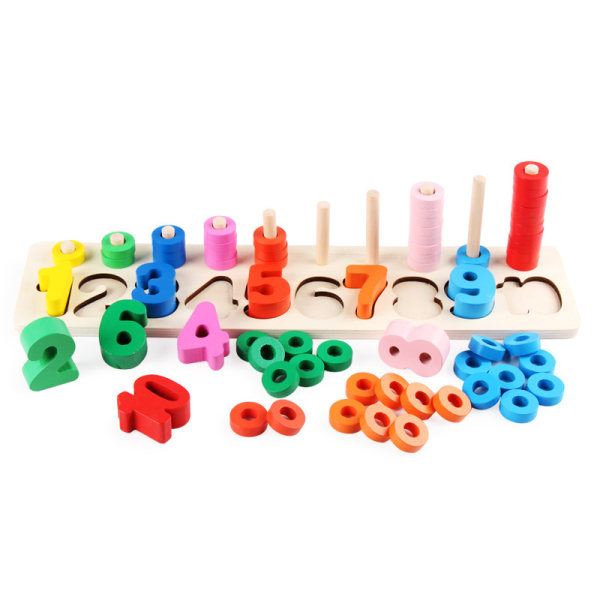 Baby Toys, Pedagogiske Tretrepuslespill for å Lære å Telle og Gjenkjenne