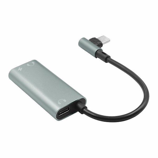 USB-C til 3,5 mm hodetelefonport adapter headset lading tre-i-ett