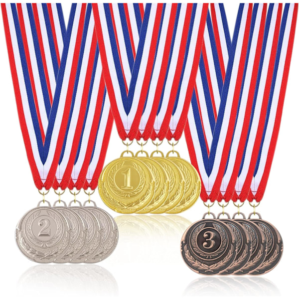 12 stk. metalmedaljer, medaljer til børn, olympiske medaljer, sport