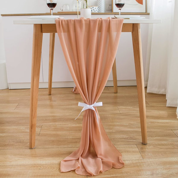 Chiffon Bordløper Bryllupsborddekorasjon Bursdagsinnredning