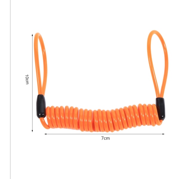 (Färg: Orange)1,25M Fjäderlås för Motorcyklar, Cyklar Broms