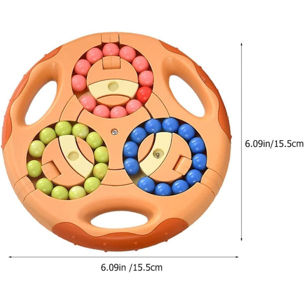 Taikapalkkikuulio (Oranssi) Oppimislelut Taikapalkkikuulio Lelut Pienet Taikapavut Taikapavut Pyörivä Sormikuutio Stressin Lievitys Ahdistus Spinner Lapsille Aikuisille