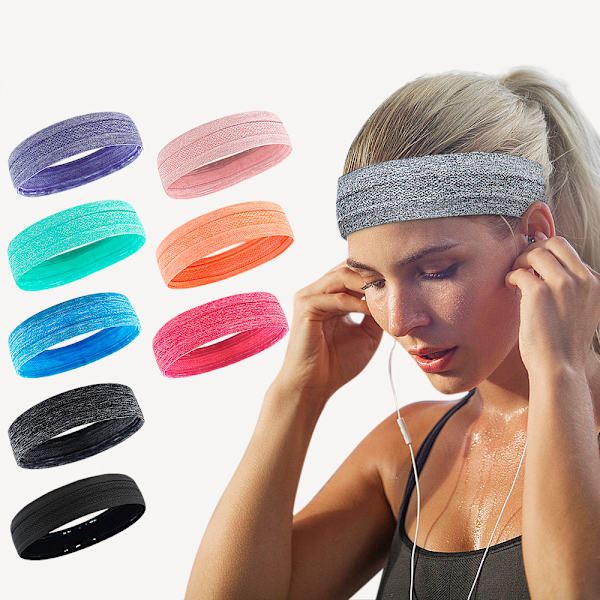 1 stk (rosa) sports løpe pannebånd, svetteabsorberende, yoga hea
