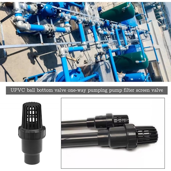 1PC UPVC-kulventil med 32 mm sugsugningskulventil PVC-pool P