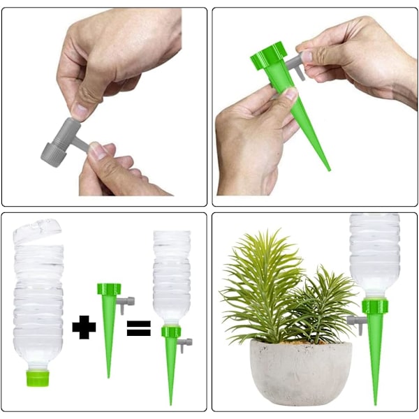 12-pakke automatisk vanningssprinkler, justerbar enkel vanning, vanning for potteplanter, planter, blomster, hage, stueplante