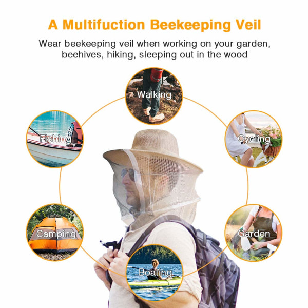 Mehiläishoitohattu hunnulla, isot mehiläishoitajahatut, mehiläishattu korkealla