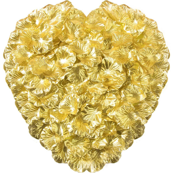 2000 konstgjorda rosenblad - Guld, för Alla hjärtans dag Äktenskap