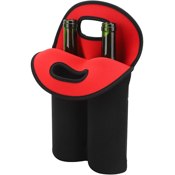 Isoleret flaskepose, flaskeholder til 2 flasker vin Portabl