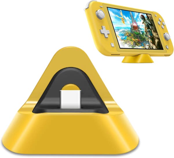 Laderstøtte kompatibel med Nintendo Switch Lite og Switch,
