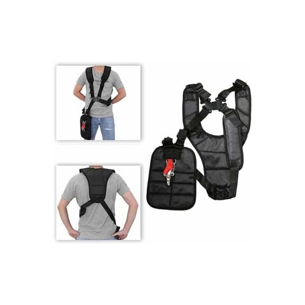 Ergonomisk dobbel skulderrem for trimmer, multifunksjonell