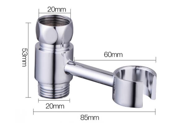 20mm bruserhovedholder forbindelsesmøtrik 360° justerbar universel